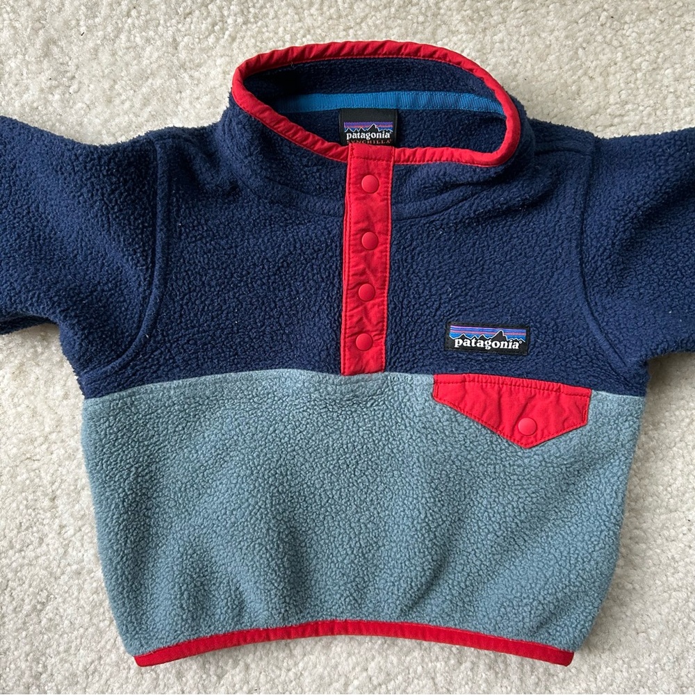 Patagonia Fleece Synchilla Pullover Jacket 6-12 Months - Picture 3 of 7